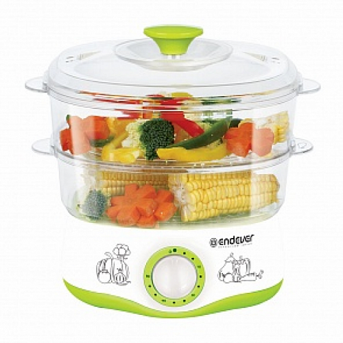 Пароварка Endever Vita-161 белый/зеленый