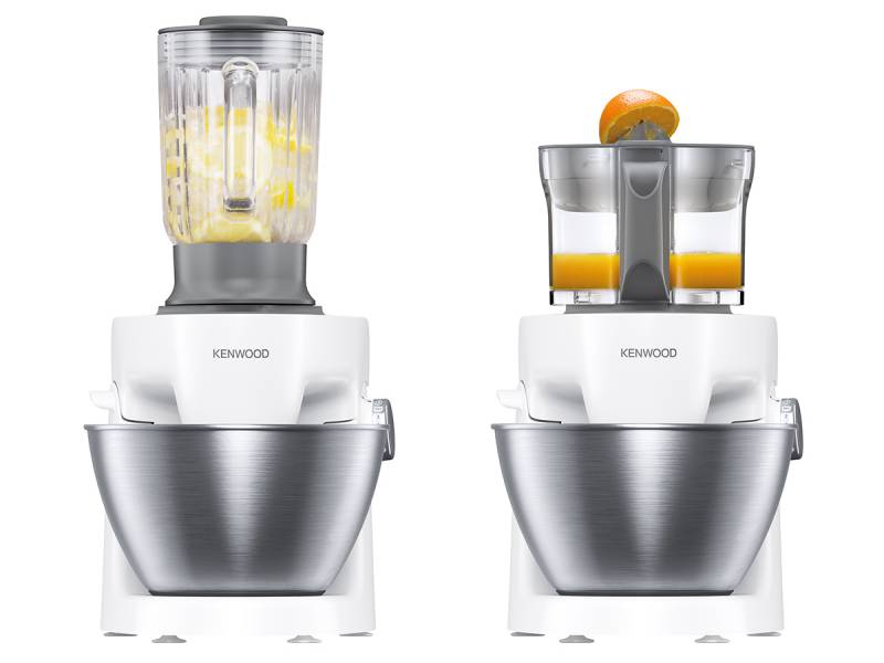 Кухонный комбайн Kenwood KHH 326 WH, 1000Вт, чаша 4.3л, 5 скорочтей набор насадок, белый