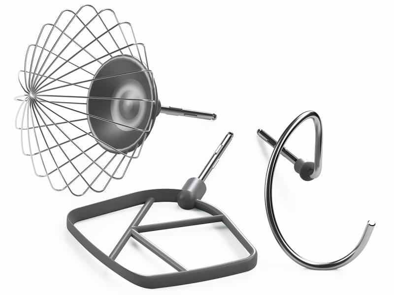 Кухонный комбайн Kenwood KHH 326 WH, 1000Вт, чаша 4.3л, 5 скорочтей набор насадок, белый