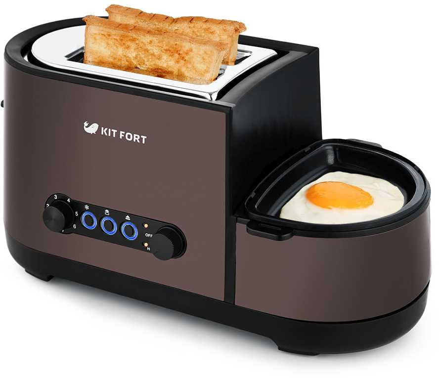 Тостер Kitfort КТ-2012-3 1300Вт темно-кофейный