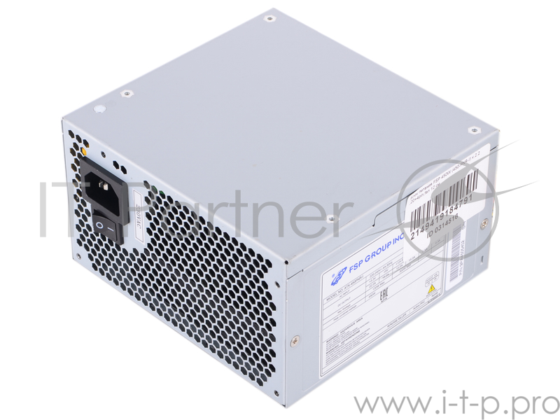 Блок питания FSP 450-PNR-I <450W, (20+4+4+4 pin, 6+2 pin, 2xFDD, 3xSATA, 3xMolex, 12 см, ATX> OEM