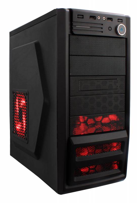 Корпус Accord P-46B черный без БП ATX 1x80mm 2xUSB2.0 2xUSB3.0 audio