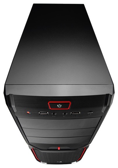 Корпус Aerocool V3X черный/красный без БП ATX 1x80mm 2xUSB2.0 audio
