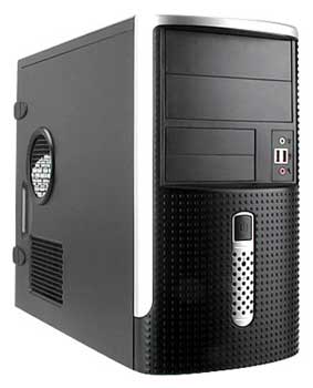 Корпус Inwin EMR001 450W Black/Silver mATX, Mini-Tower, 450 Вт, 2xUSB 2.0, Audio