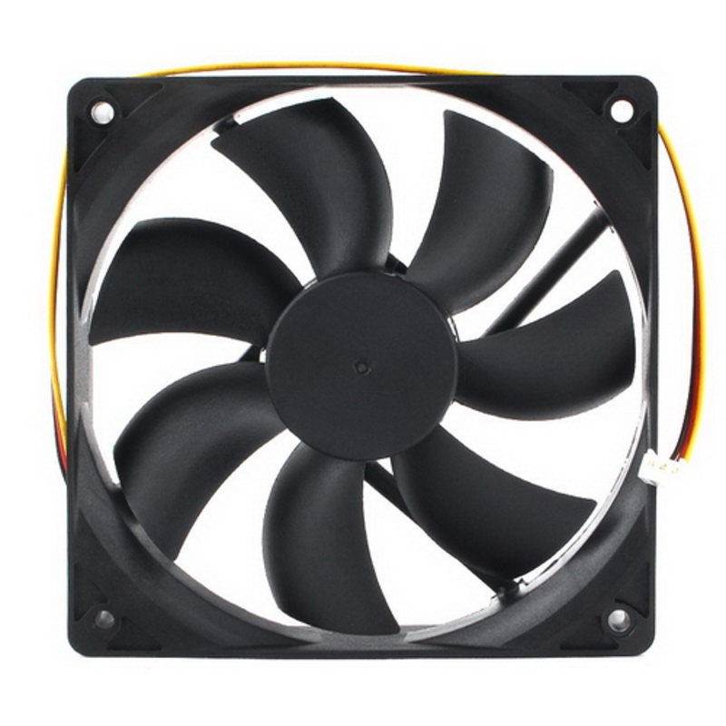 Вентилятор Gembird, 120x120x25, гидродинамический, 3 pin, провод 30 см