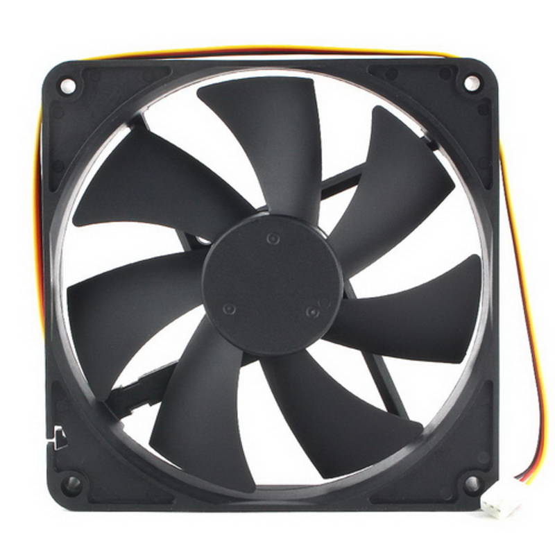 Вентилятор Gembird, 140x140x25, гидродинамический, 3 pin, провод 40 см