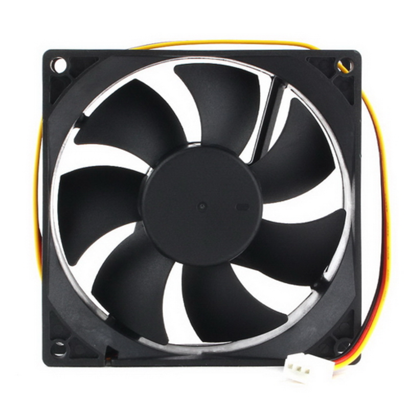 Вентилятор Gembird, 92x92x25, гидродинамический, 3 pin, провод 30 см