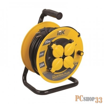 Iek WKP15-16-04-20-44 Катушка УК20 с т/з 4 места 2 Р + P Е /20метров 3х1,5мм2 IP44 Industrial plus