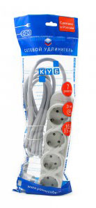 Сетевой удлинитель Powercube PC-Y-5-43-3 3м (7 розеток) серый (пакет ПЭ)