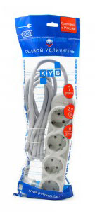 Сетевой удлинитель Powercube PC-Y-5-43-5 5м (7 розеток) серый (пакет ПЭ)