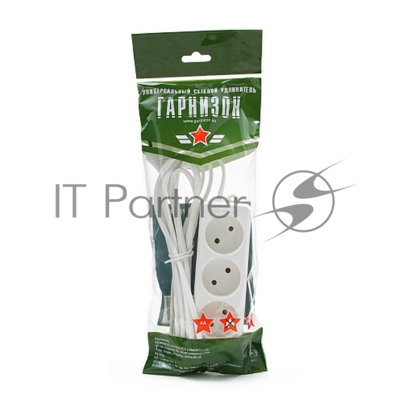 Удлинитель Гарнизон 3р 6А 3м