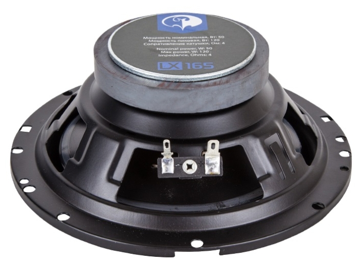 Колонки автомобильные Phantom LX-165 120Вт 90дБ 4Ом 16см (6.5дюйм) (ком.:2кол.) коаксиальные трехпол