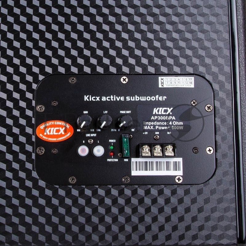 Сабвуфер автомобильный Kicx AP300BPA 300Вт активный (30см/12)