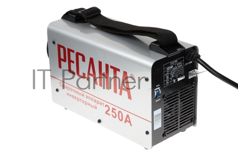 Ресанта Сварочное оборудование, Инверторы Ресанта САИ 250 65/23 Сварочный аппарат инверторный в кейсе 65/23 {154В-242В, макс.7,7кВт, 10А-250А, ПВ 70%, напр. холостого хода 80В, напр. 29В, макс. диаметр электрода 6,мм, 5 кг}