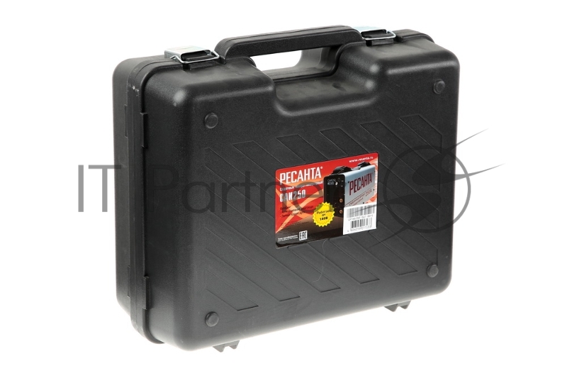 Ресанта Сварочное оборудование, Инверторы Ресанта САИ 250 65/23 Сварочный аппарат инверторный в кейсе 65/23 {154В-242В, макс.7,7кВт, 10А-250А, ПВ 70%, напр. холостого хода 80В, напр. 29В, макс. диаметр электрода 6,мм, 5 кг}