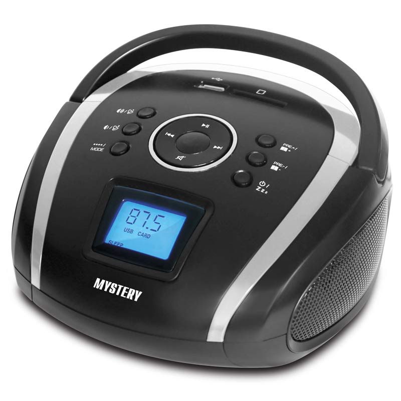 Аудиомагнитола Mystery BM-6004UB черный/серебристый