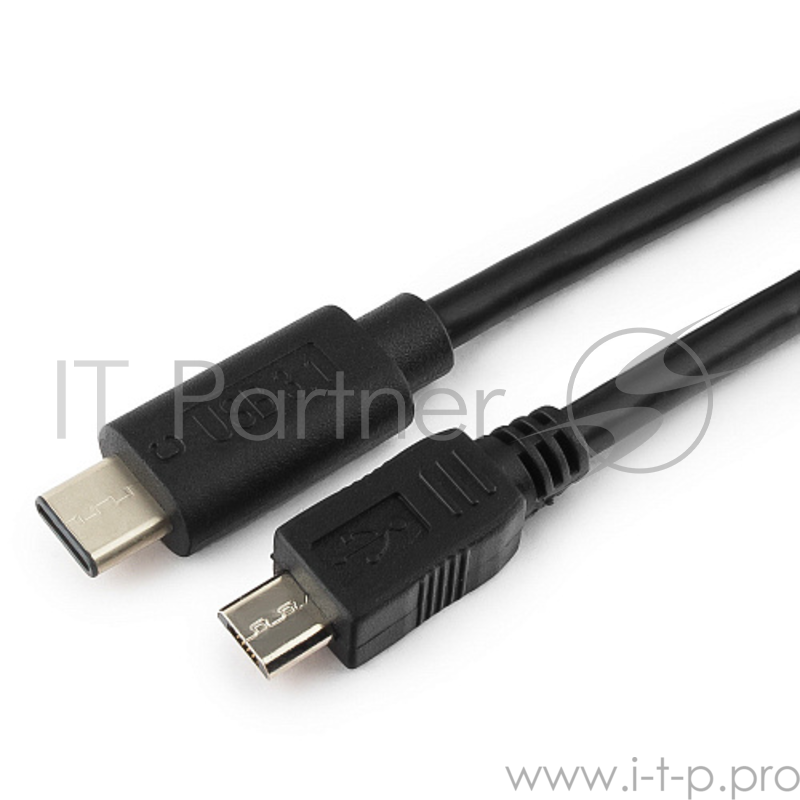 Кабель USB2.0 соединительный USB microB-C Gembird Cablexpert CCP-USB2-mBMCM-1M (1.0м)