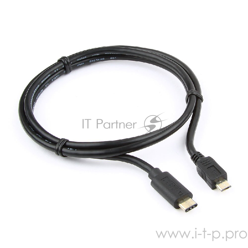 Кабель USB2.0 соединительный USB microB-C Gembird Cablexpert CCP-USB2-mBMCM-1M (1.0м)