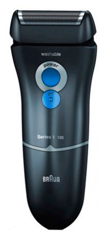 Бритва сетчатая Braun 130 S1 черный/синий