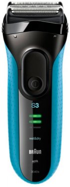 Бритва сетчатая Braun Series 3 3040s черный/синий