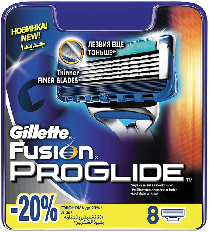 Сменная кассета Gillette Fusion ProGlide для бритв