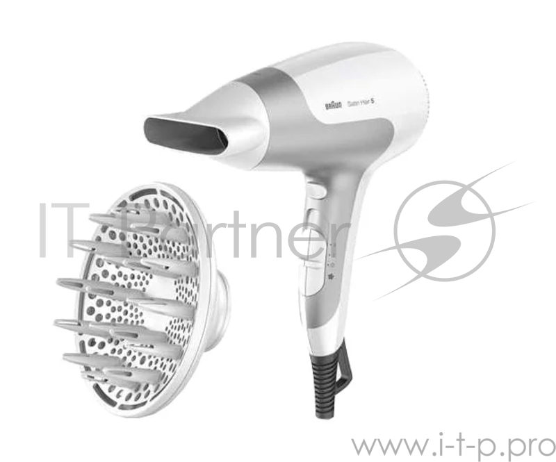 Фен BRAUN HD585 белый/серый