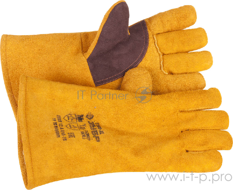 Краги ЗУБР 11335-XL термостойкие для сварки и тяжелых механических работ утепленные спилковые 350м