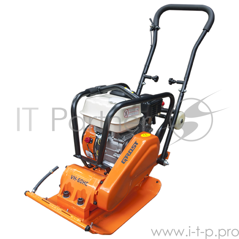 Виброплита GROST VH 60C 4кВт 12.5кН 25см 25-30м/мин 510х370мм 65кг