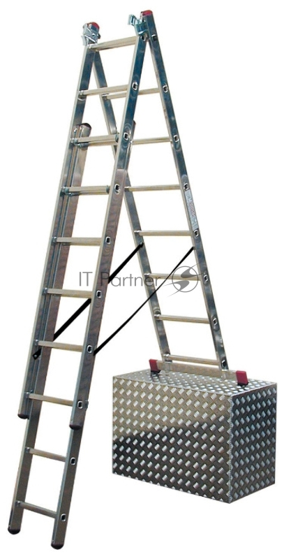 Лестница KRAUSE 013378 3х7 универсальная с доп. Функцией, рабочая высота 5,1м