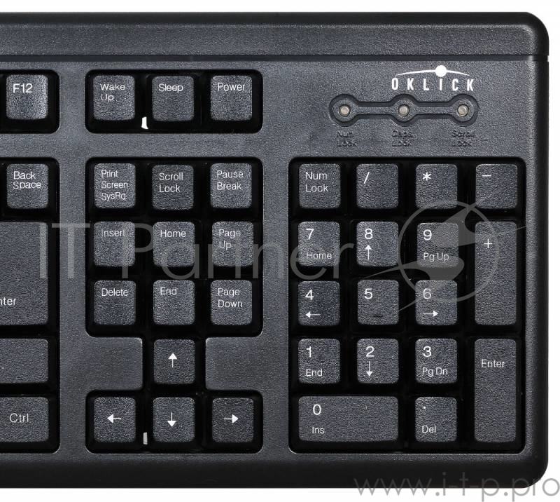 Клавиатура Oklick 140M черный USB