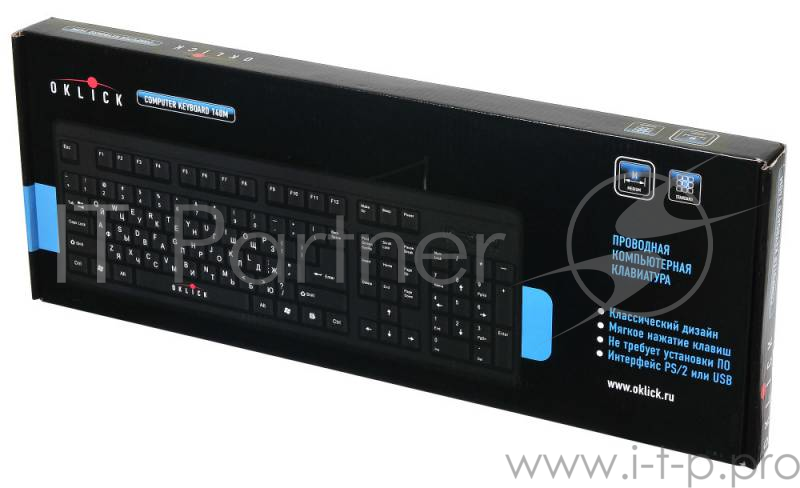 Клавиатура Oklick 140M черный USB
