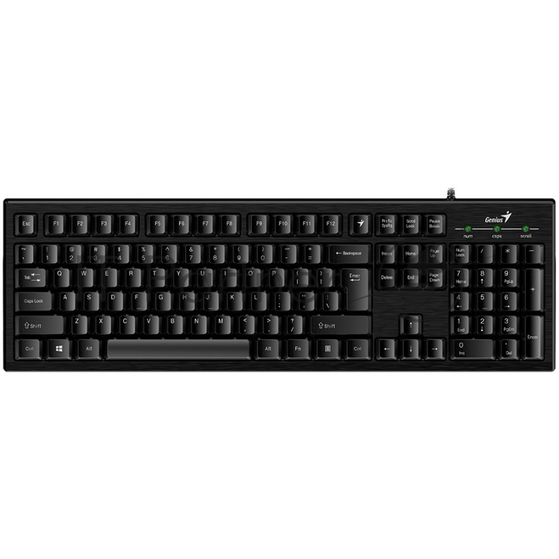 Клавиатура Genius Smart KB-101 Black, классическая расскладная, SmartGenius, влагоустойчивая, клавишь 105, провод 1,5 м, USB