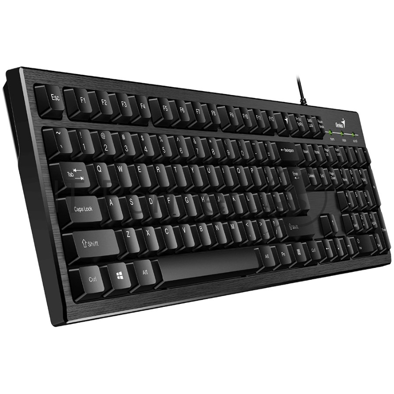 Клавиатура Genius Smart KB-101 Black, классическая расскладная, SmartGenius, влагоустойчивая, клавишь 105, провод 1,5 м, USB