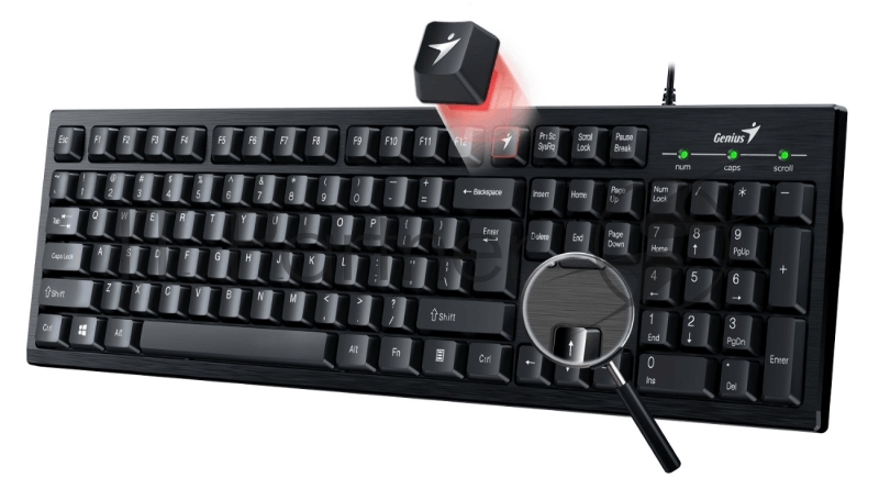 Клавиатура Genius Smart KB-101 Black, классическая расскладная, SmartGenius, влагоустойчивая, клавишь 105, провод 1,5 м, USB