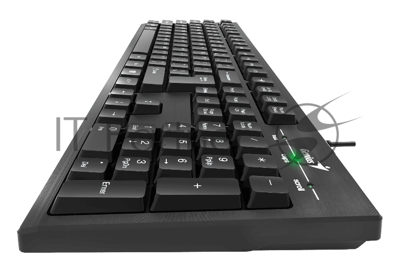Клавиатура Genius Smart KB-101 Black, классическая расскладная, SmartGenius, влагоустойчивая, клавишь 105, провод 1,5 м, USB