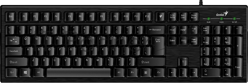 Клавиатура Genius Smart KB-101 Black, классическая расскладная, SmartGenius, влагоустойчивая, клавишь 105, провод 1,5 м, USB