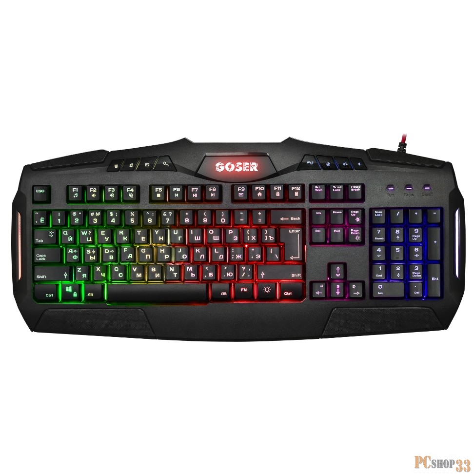 Игровая клавиатура Defender Goser чёрная (RGB подсветка, USB, GK-772L)