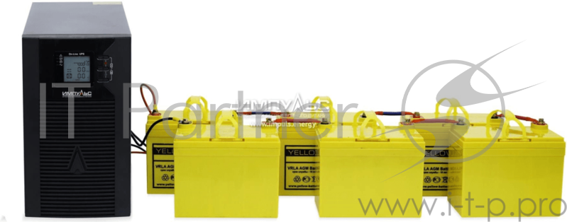 Источник бесперебойного питания Импульс СТАЙЕР, Двойное преобразование (онлайн), 2000 ВА / 1800 Вт, Tower, Schuko, LCD, Serial+USB, USB, SmartSlot