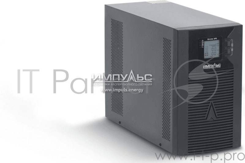 Источник бесперебойного питания Импульс СПРИНТЕР, Двойное преобразование (онлайн), 3000 ВА / 2700 Вт, Tower, Schuko, LCD, Serial+USB, USB, SmartSlot