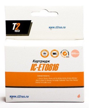 Расходные материалы T2 C13T08164A/C13T11164A (IC-ET0816) Картридж T2 для Epson Stylus Photo R270R/290/R390/RX690/TX700, светло-пурпурный, с чипом