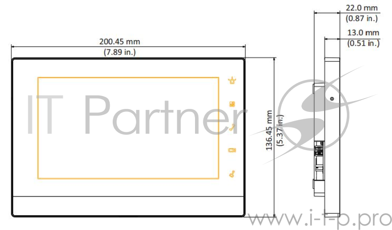 Видеодомофон Dahua DHI-VTH1550CH