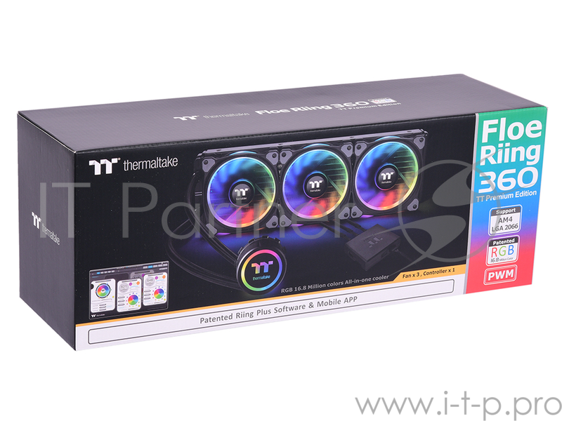 Вентилятор Thermaltake Premium Floe Riing RGB 360 (CL-W158-PL12SW-A)