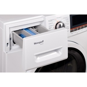 Стиральные машины Weissgauff 85х59.5х47, узкая, сушка, загрузка 8/6 кг, 1400 об, дисплей, 16 программ, А, выбор уровня сушки, таймер 24 ч