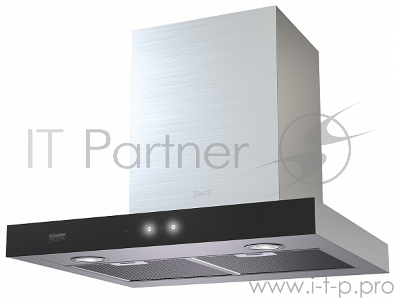 Вытяжка каминная Krona Paola 600 нержавеющая сталь/черный управление: сенсорное (1 мотор)