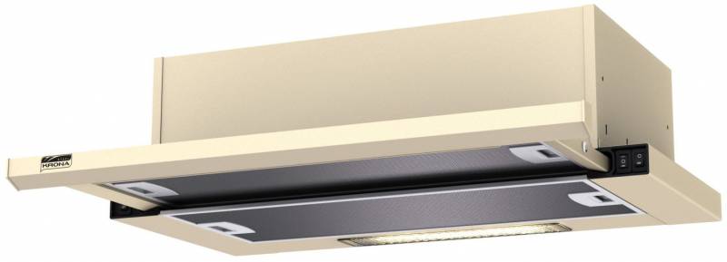 Вытяжка встраиваемая Krona Kamilla 600 slim кремовый управление: кнопочное (1 мотор)