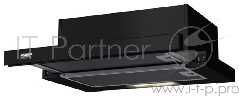 Вытяжка встраиваемая Krona Kamilla 500 черный управление: кнопочное(1 мотор)