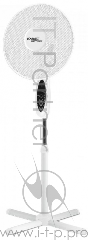 Вентилятор напольный Scarlett SC-SF111RC08 45Вт скоростей:3 ПДУ белый