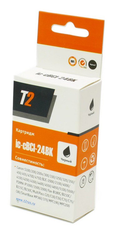Расходные материалы T2 BCI-24BK/BCI-21BK Картридж T2 (IC-CBCI-24BK/IC-CBCI-21BK) для Canon S100/300/i250/PIXMA iP1500, черный