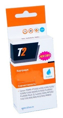 Расходные материалы T2 CLI-426C Картридж T2 (IC-C(C)LI-426-C) для Canon Pixma iP4840/iP4940/MG5140/MG5240 голубой с чипом