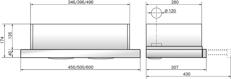 Вытяжка встраиваемая Эликор Интегра 50П-400-В2Л молоко/молоко